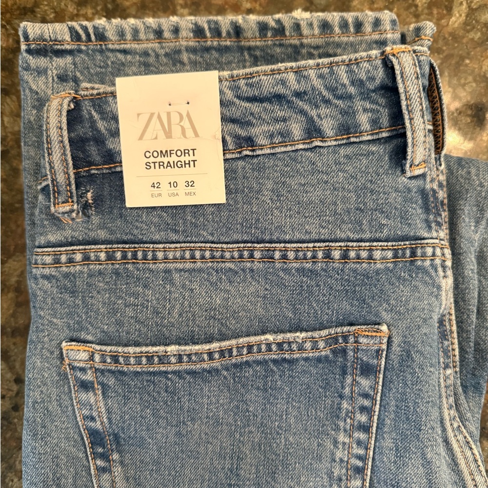 NWT Zara Comfort Straight Denim Jeans